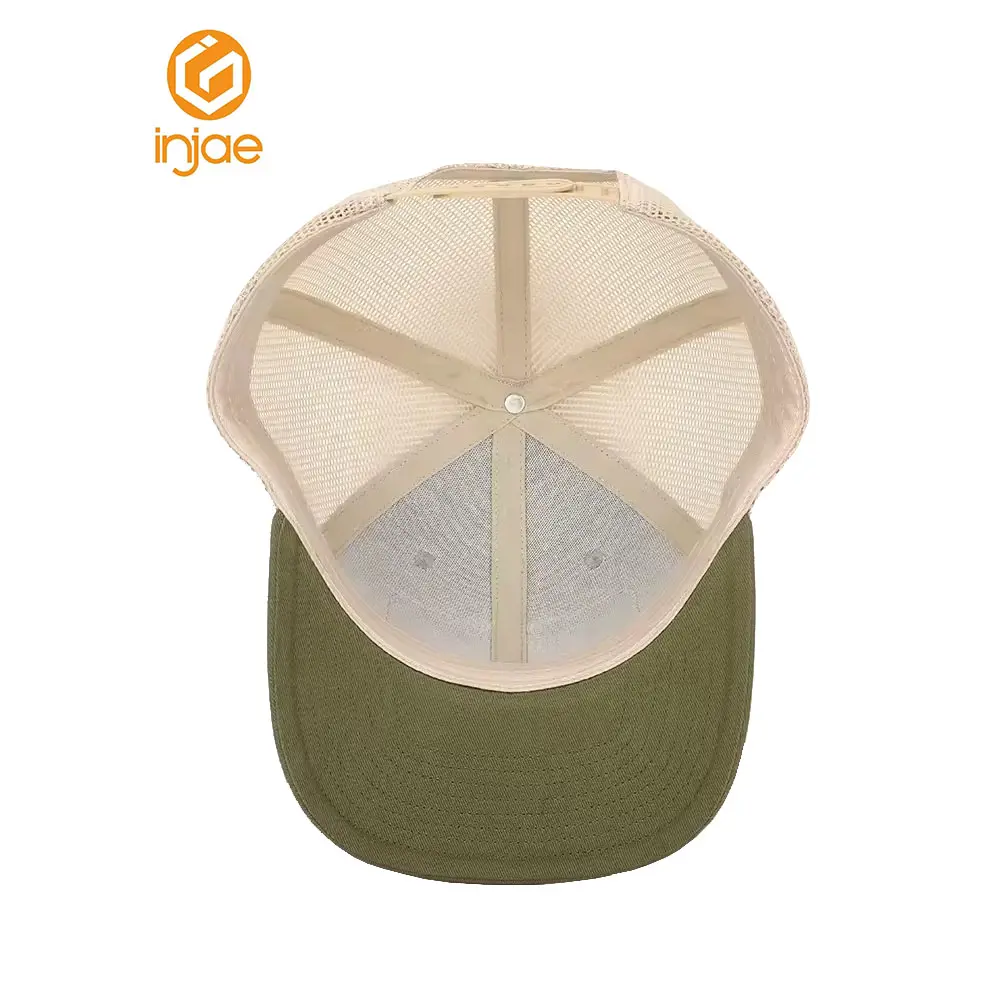 Wholesale New Design High Quality Trucker Hat Customize Olive/Grey Color High Fashion Trendy Sports Cap 6