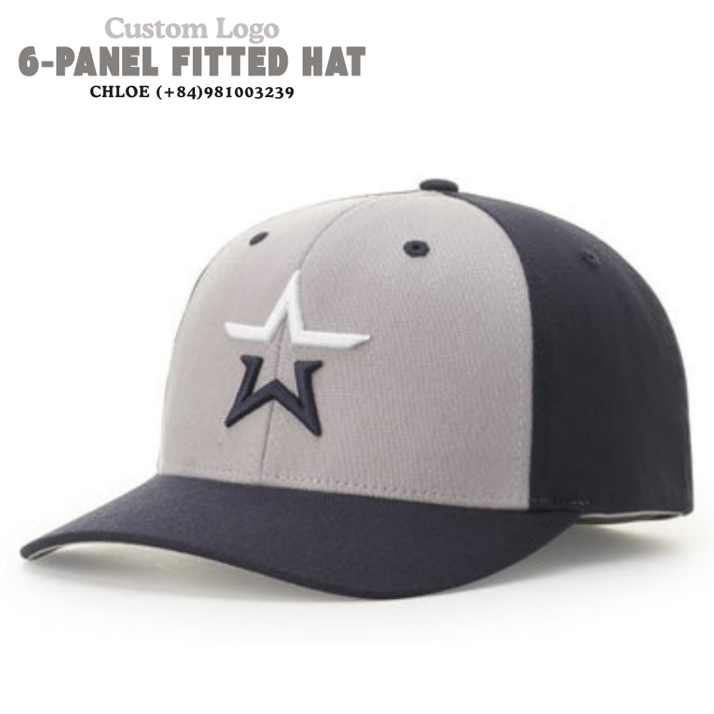 Wholesale OEM 6 Panel Fitted Cap Semi Curve Snapback Cap Eyelet Decoration With Logo Customized Mixed Color 1