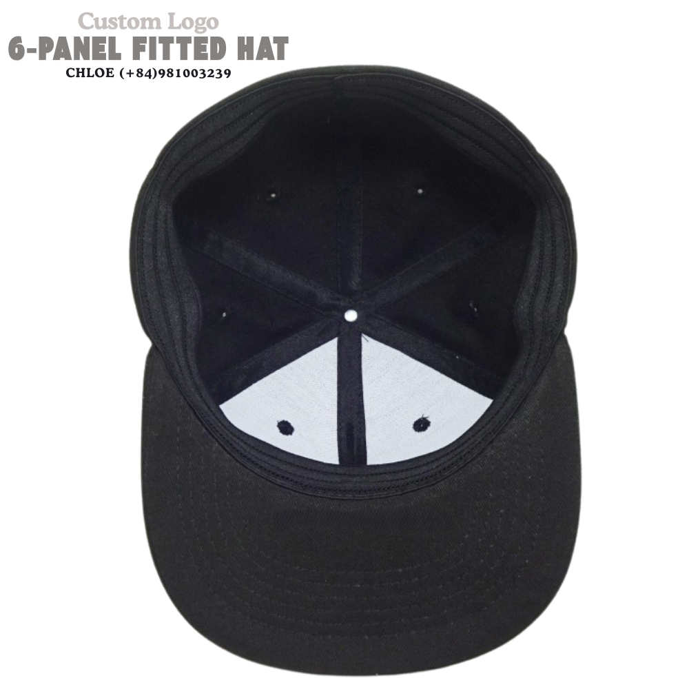 Wholesale OEM 6 Panel Fitted Cap Semi Curve Snapback Cap Eyelet Decoration With Logo Customized Mixed Color 5