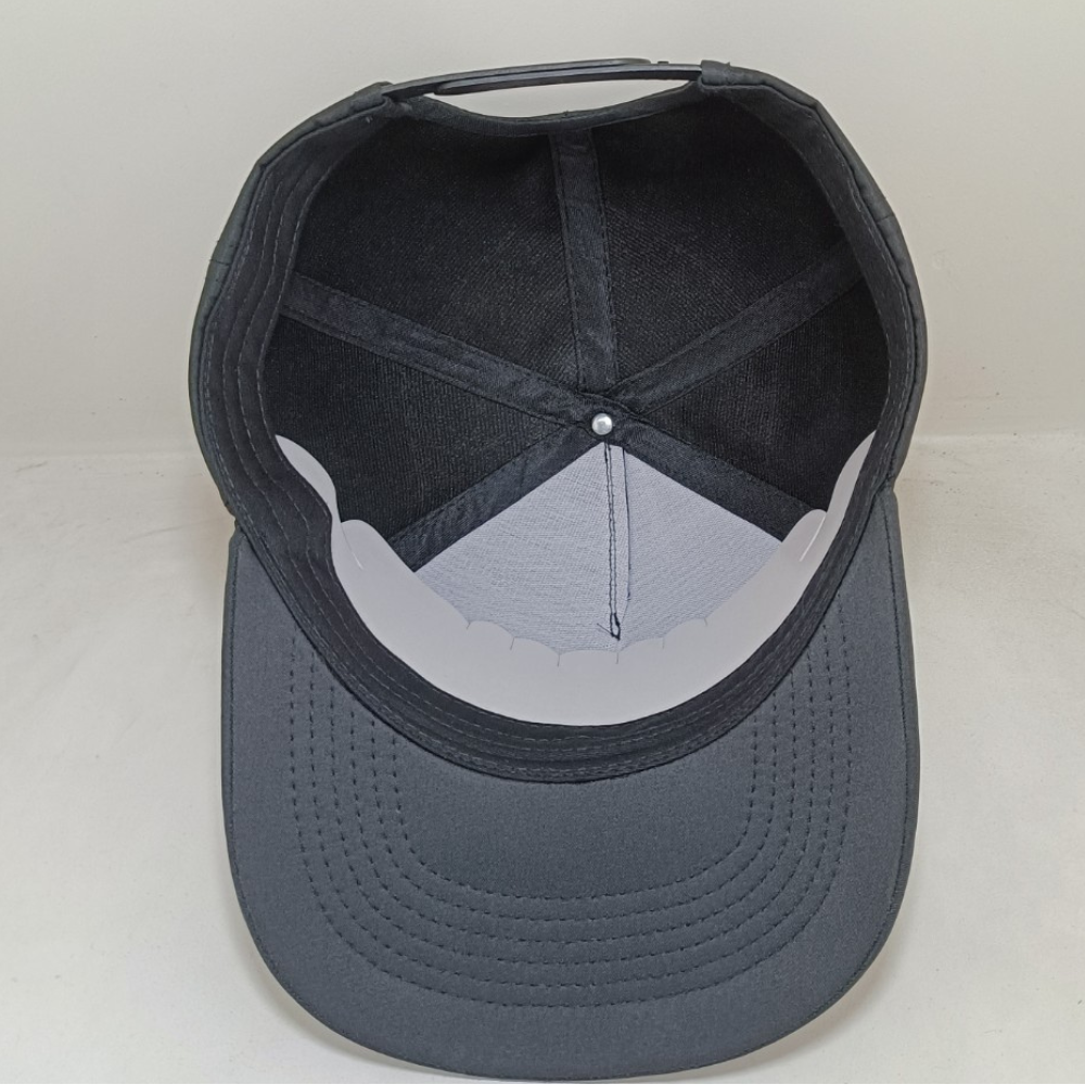 Wholesale OEM Heat Transfer Rubber PVC Silicone Front Logo 5 Panel Baseball Cap Tructured Dad Hat Snap Closure 6