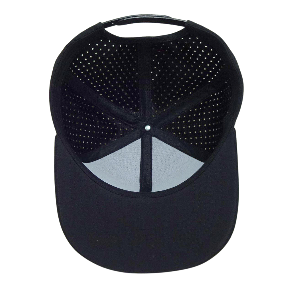 Wholesale OEM Manufacturing 3D Embroidery Logo 6 Panel Laser Cut Hole Perforated Hat Structured Single Breasted Buckle for Team 6