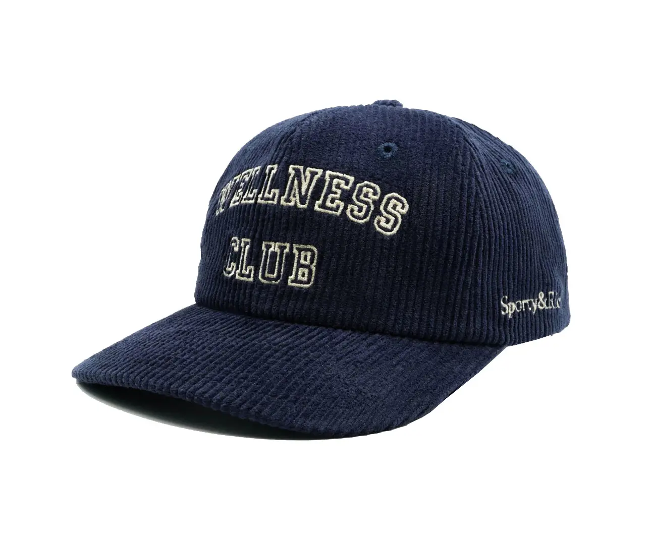 Wholesale Products Corduroy Custom Logo Baseball Cap 2D Embroidery 6-Panel Curved Brim High Quality Navy Blue Baseball Cap 2