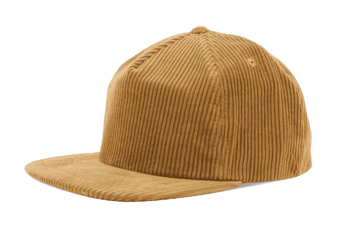 Wholesale Products Corduroy Plain Snapback Cap Custom Logo 5-Panel Unstructured Flat Brim High Quality Adjustable Snapback Cap 3