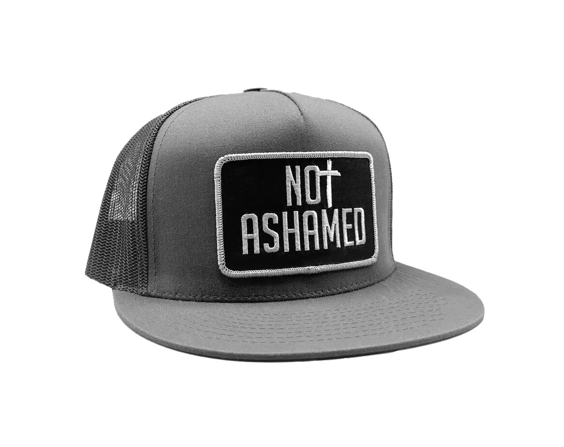 Wholesale Products Flat Brim Trucker Hats with Custom Logo High Quality Grey Color Hiphop Fashion Soft Headwear Trucker Hat 3