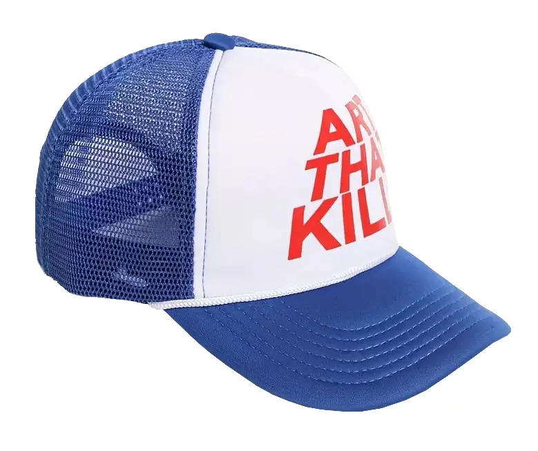 Wholesale Products Foam Trucker Hat 5-Panel Curved Brim High Quality Sports Cap with Rope Medium Profile Trucker Hat Cap for Man 2