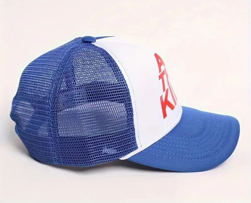 Wholesale Products Foam Trucker Hat 5-Panel Curved Brim High Quality Sports Cap with Rope Medium Profile Trucker Hat Cap for Man 3