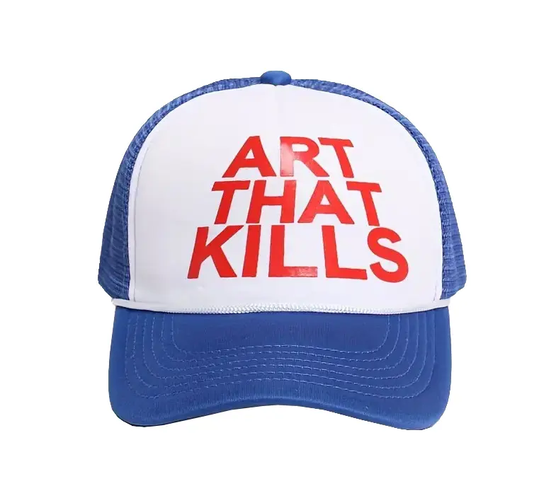 Wholesale Products Foam Trucker Hat 5-Panel Curved Brim High Quality Sports Cap with Rope Medium Profile Trucker Hat Cap for Man 1