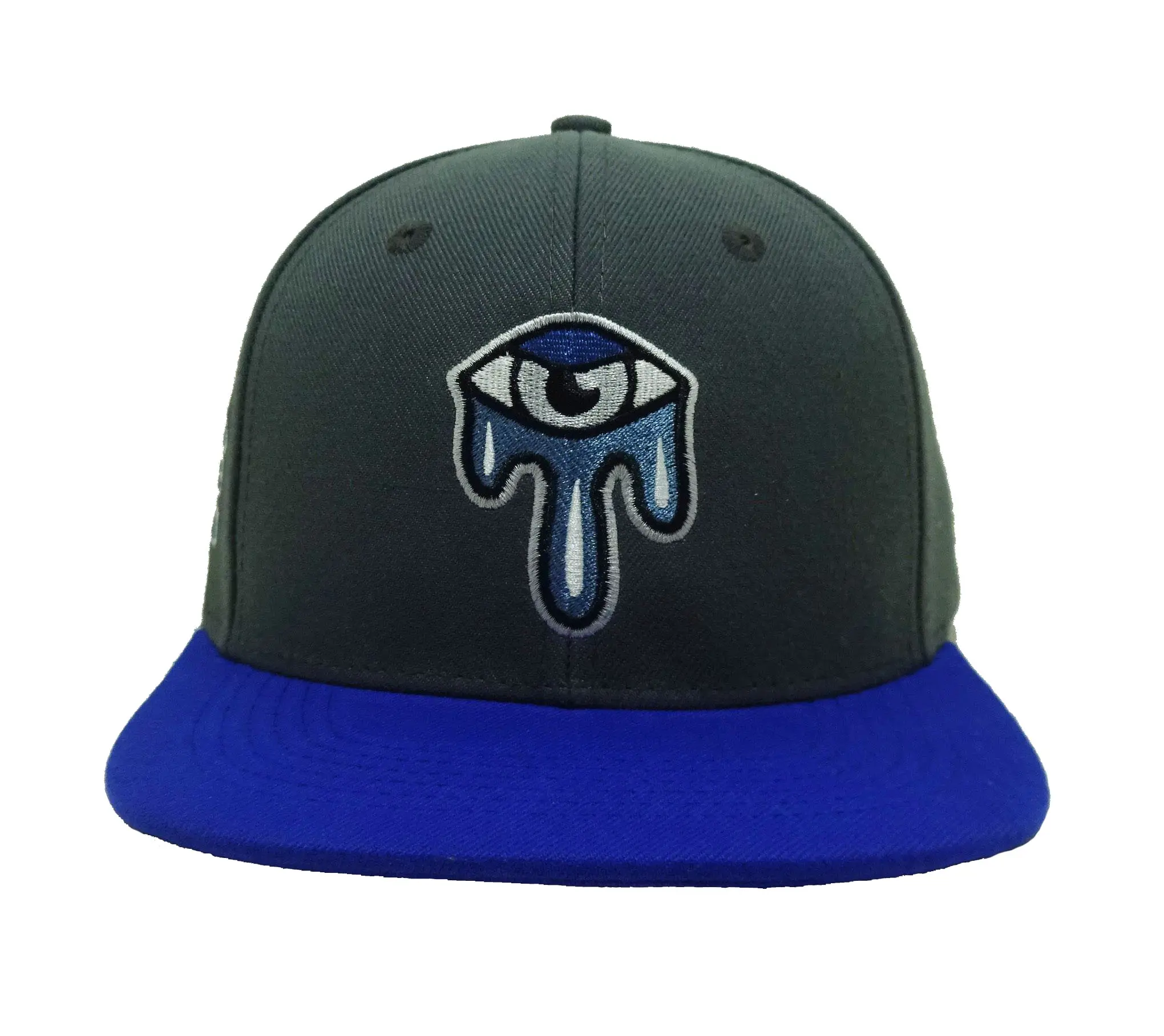 Wholesale Products Snapback Caps 2D Embroidery Flat Brim Grey/Navy Color High Quality Structured Sports Cap Snapback Cap 1