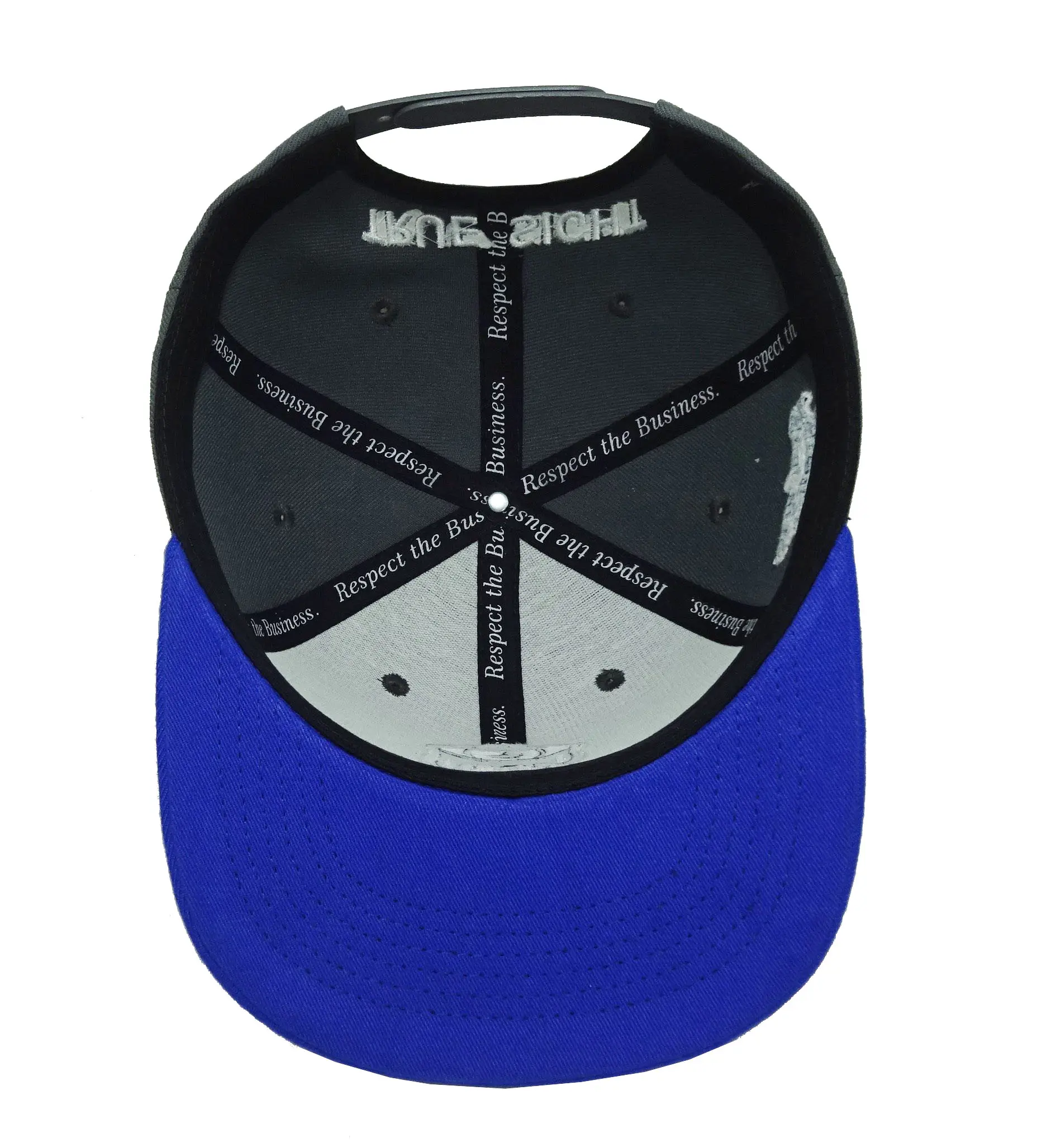 Wholesale Products Snapback Caps 2D Embroidery Flat Brim Grey/Navy Color High Quality Structured Sports Cap Snapback Cap 6