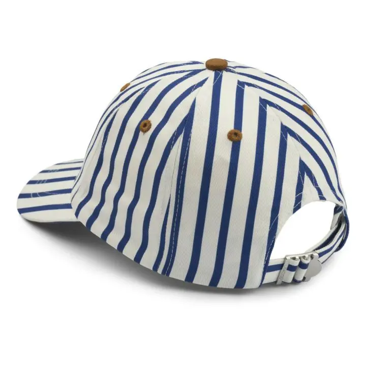 Wholesale Products Striped-Pattern 6-Panel Curved Brim High Quality Blue and Green Color Low Profile Dad Hat Baseball Cap 4