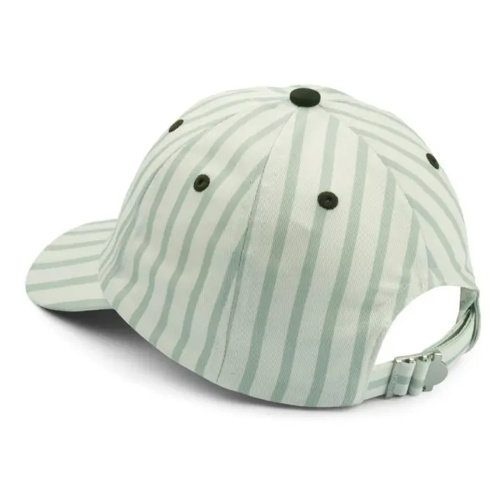 Wholesale Products Striped-Pattern 6-Panel Curved Brim High Quality Blue and Green Color Low Profile Dad Hat Baseball Cap 3
