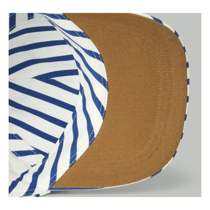 Wholesale Products Striped-Pattern 6-Panel Curved Brim High Quality Blue and Green Color Low Profile Dad Hat Baseball Cap 6