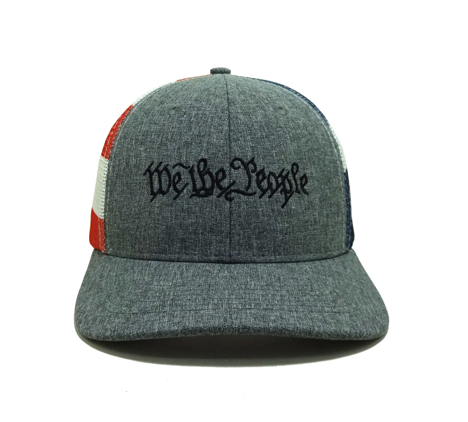Wholesale Products Trucker Hats Embroidery 6-Panel Curved Brim High Quality Grey Color Medium Profile Mesh Back Cap Trucker Hat