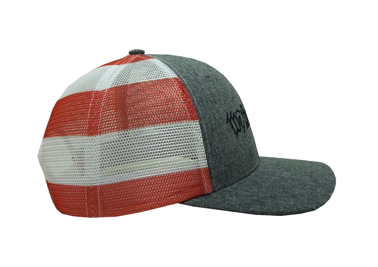 Wholesale Products Trucker Hats Embroidery 6-Panel Curved Brim High Quality Grey Color Medium Profile Mesh Back Cap Trucker Hat 3