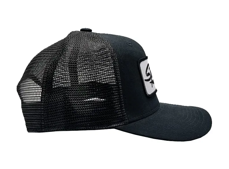 Wholesale Products Trucker Hats Woven Patch Logo 6-Panel Pre-Curved Brim High Quality Sports Cap Medium Profile Trucker Hat 3
