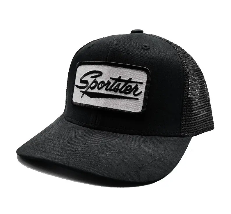 Wholesale Products Trucker Hats Woven Patch Logo 6-Panel Pre-Curved Brim High Quality Sports Cap Medium Profile Trucker Hat 2