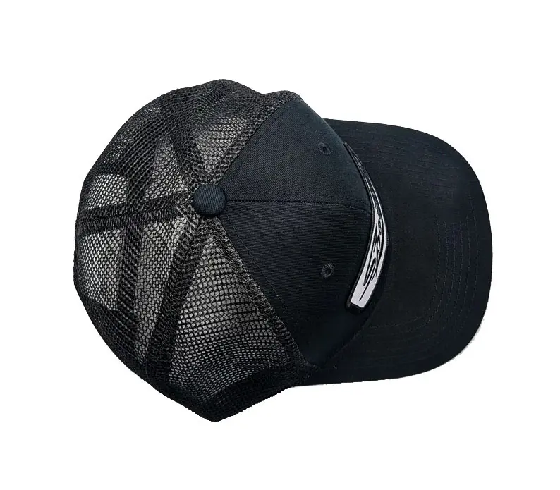 Wholesale Products Trucker Hats Woven Patch Logo 6-Panel Pre-Curved Brim High Quality Sports Cap Medium Profile Trucker Hat 4