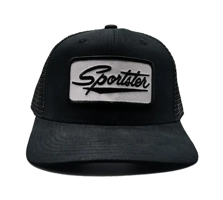 Wholesale Products Trucker Hats Woven Patch Logo 6-Panel Pre-Curved Brim High Quality Sports Cap Medium Profile Trucker Hat 1