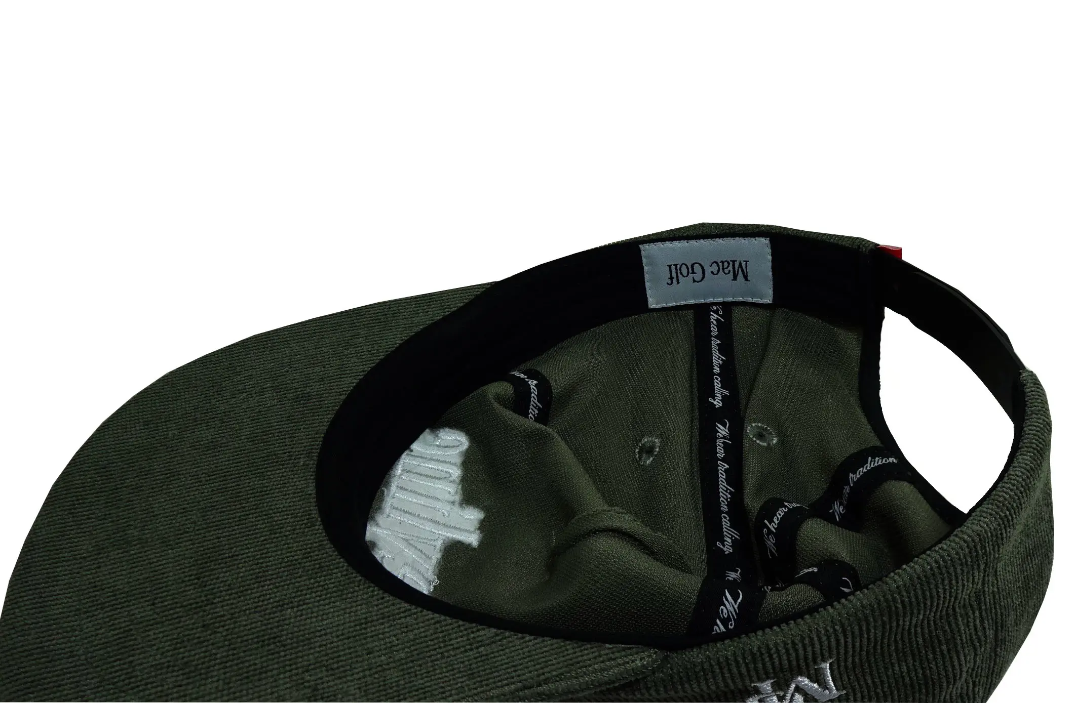 Wholesale Products Unstructured Corduroy Hat Custom Logo Flat Brim High Quality Green Color Medium Profile Snapback Cap 6