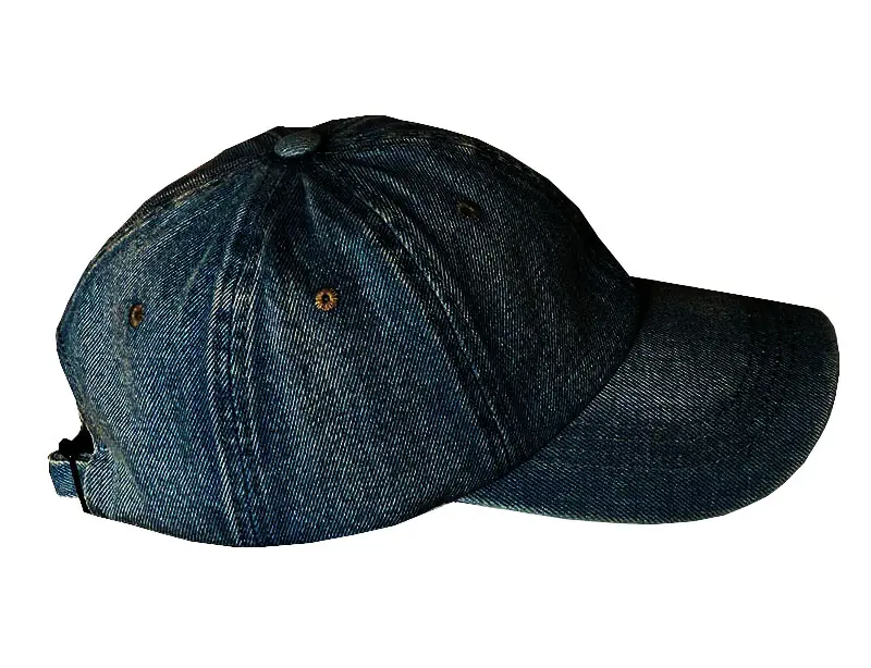 Wholesale Products Vintage Washed Denim Hat Custom Logo 6-Panel Curved Brim High Quality Low Profile Sports Cap Baseball Cap 3