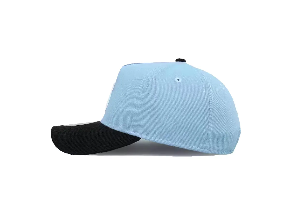 Wholesale Promotional 5 Panels Baseball Cap with Custom Logo High Quality Curved Brim 2 Tone Adjustable Baseball Cap for Man 3
