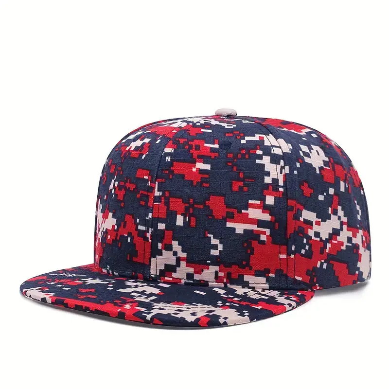 Wholesale Promotional 6 Panels Digital printing Camo Snapback Cap Multi Color Headwear Sublimation Customize Snapback Cap Man 3