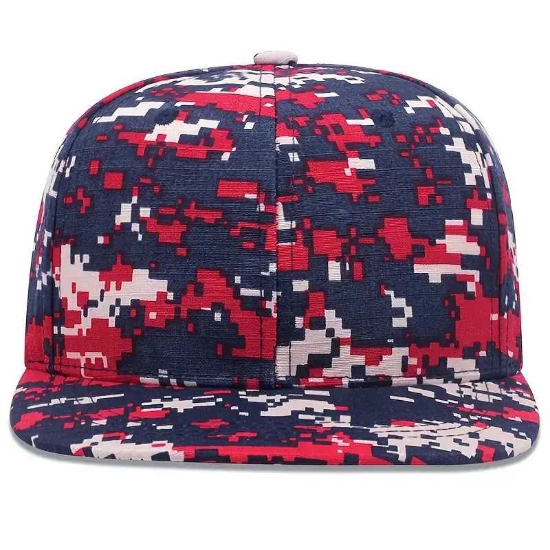Wholesale Promotional 6 Panels Digital printing Camo Snapback Cap Multi Color Headwear Sublimation Customize Snapback Cap Man 5