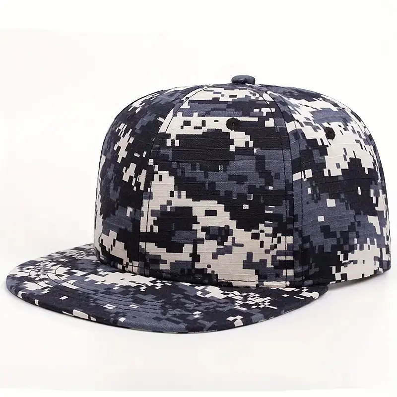 Wholesale Promotional 6 Panels Digital printing Camo Snapback Cap Multi Color Headwear Sublimation Customize Snapback Cap Man 2
