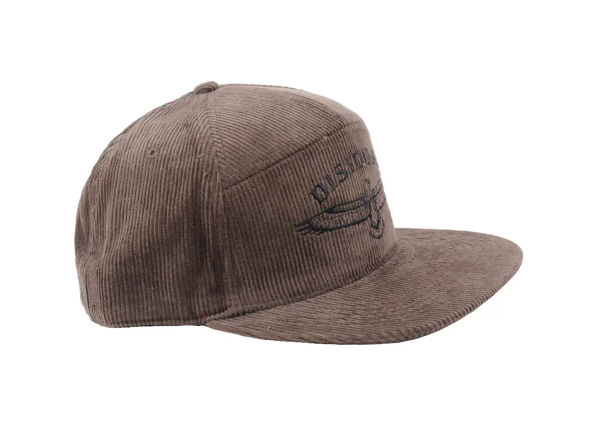 Wholesale Promotional 7 Panel Corduroy Snapback Cap with Custom Logo Flat Visor Hiphop Outdoor Headwear From Vietnam Supplier 5