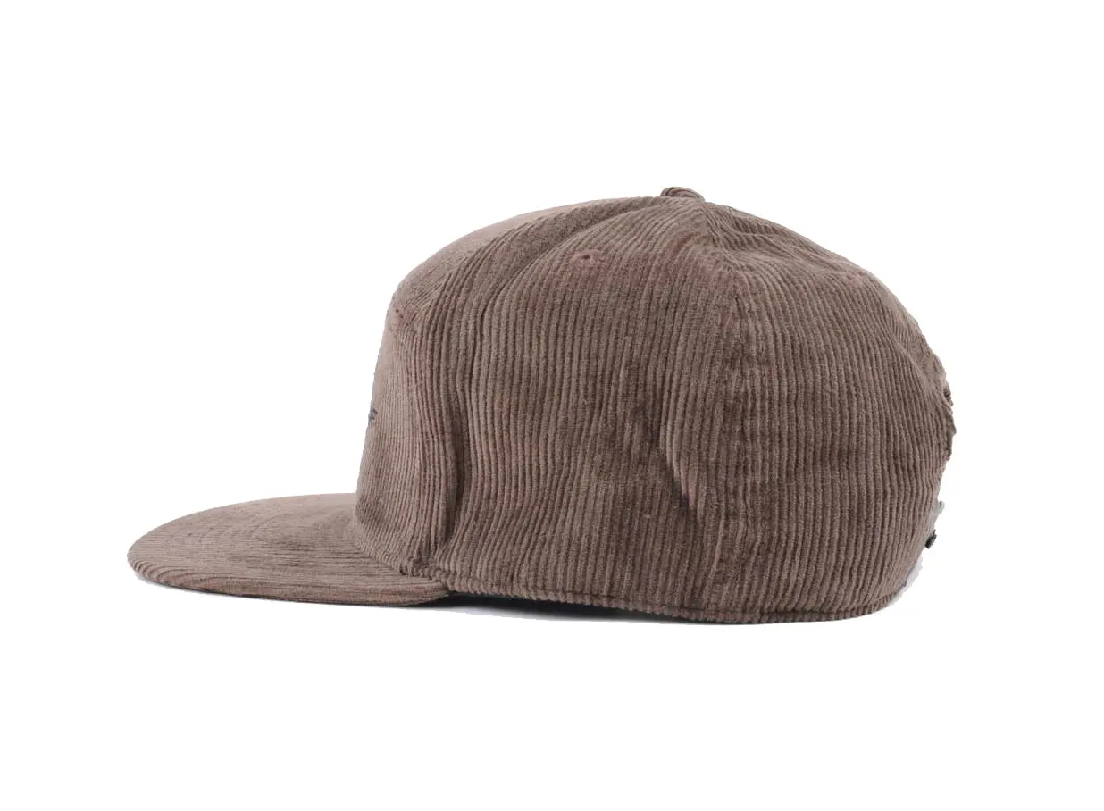 Wholesale Promotional 7 Panel Corduroy Snapback Cap with Custom Logo Flat Visor Hiphop Outdoor Headwear From Vietnam Supplier 4