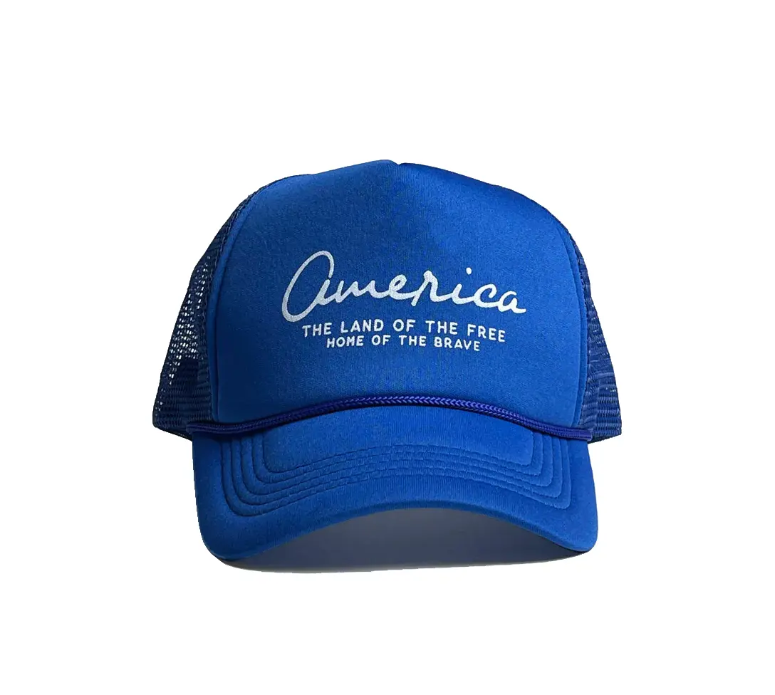 Wholesale Promotional New Arrivals Fashion Foam Trucker Hat with Rope Custom Logo Mesh Back Hiphop Sports Cap for Unisex 1