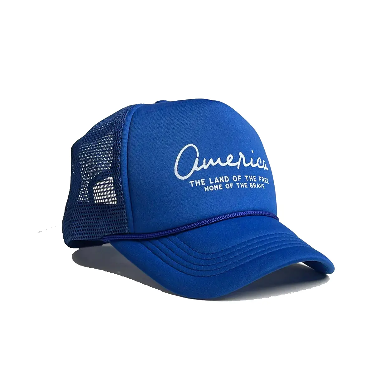 Wholesale Promotional New Arrivals Fashion Foam Trucker Hat with Rope Custom Logo Mesh Back Hiphop Sports Cap for Unisex 2