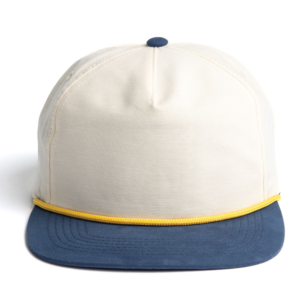 Wholesale Snapback With Rope Hats Flat Brim Unstructured Contrast Color Rubber PVC Logo Patch Single Row Buckle High Quality OEM 3
