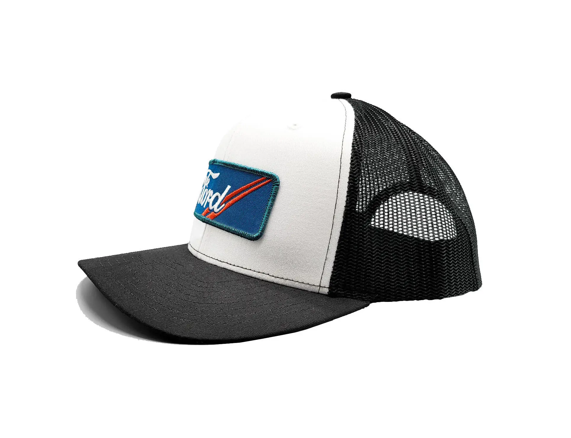 Wholesale Sports Caps With Custom Logo High Quality Trucker Hat Hiphop Adjustable Size Black and White Trucker Hat Snapback Cap 4