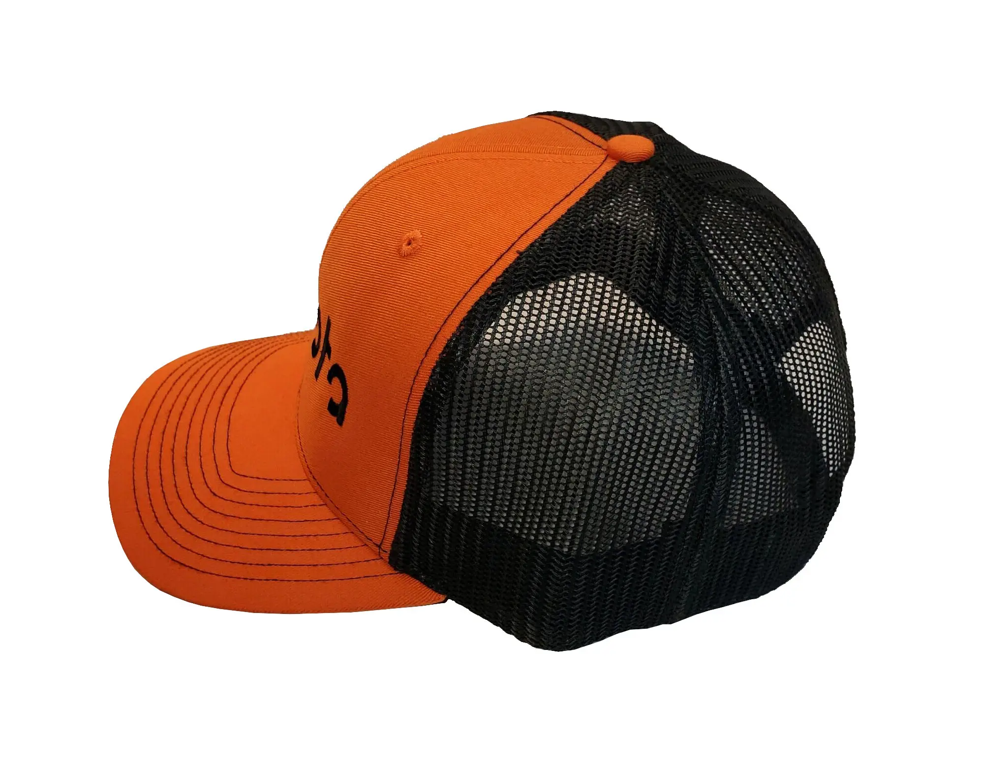 Wholesale Summer Products Trucker Hat Outdoor with Custom Logo High Quality Orange/Black Color Sports Cap Trucker Hat 3