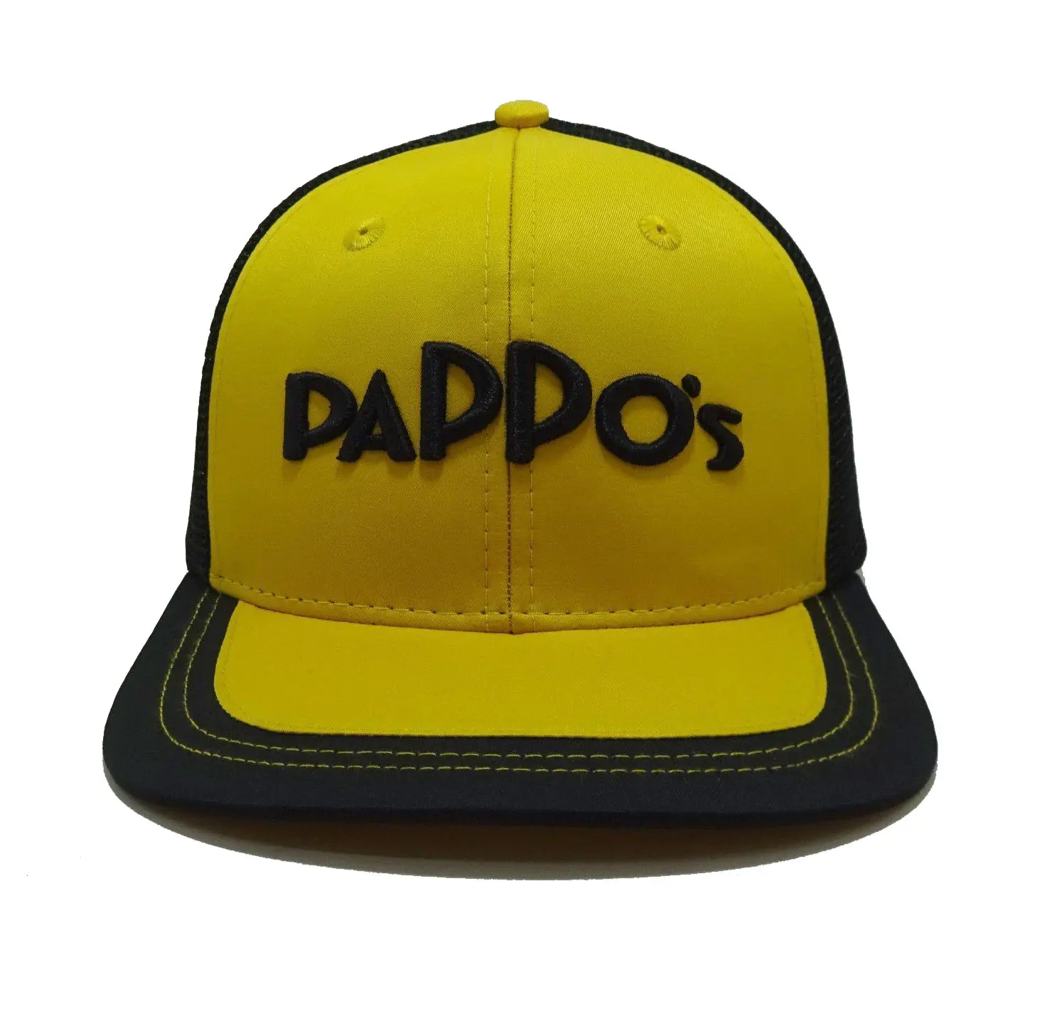 Wholesale Trucker Hat High Quality 3D Embroidery Medium Profile Yellow/Black Color Structured Snapback Cap in Vietnam Factory 2