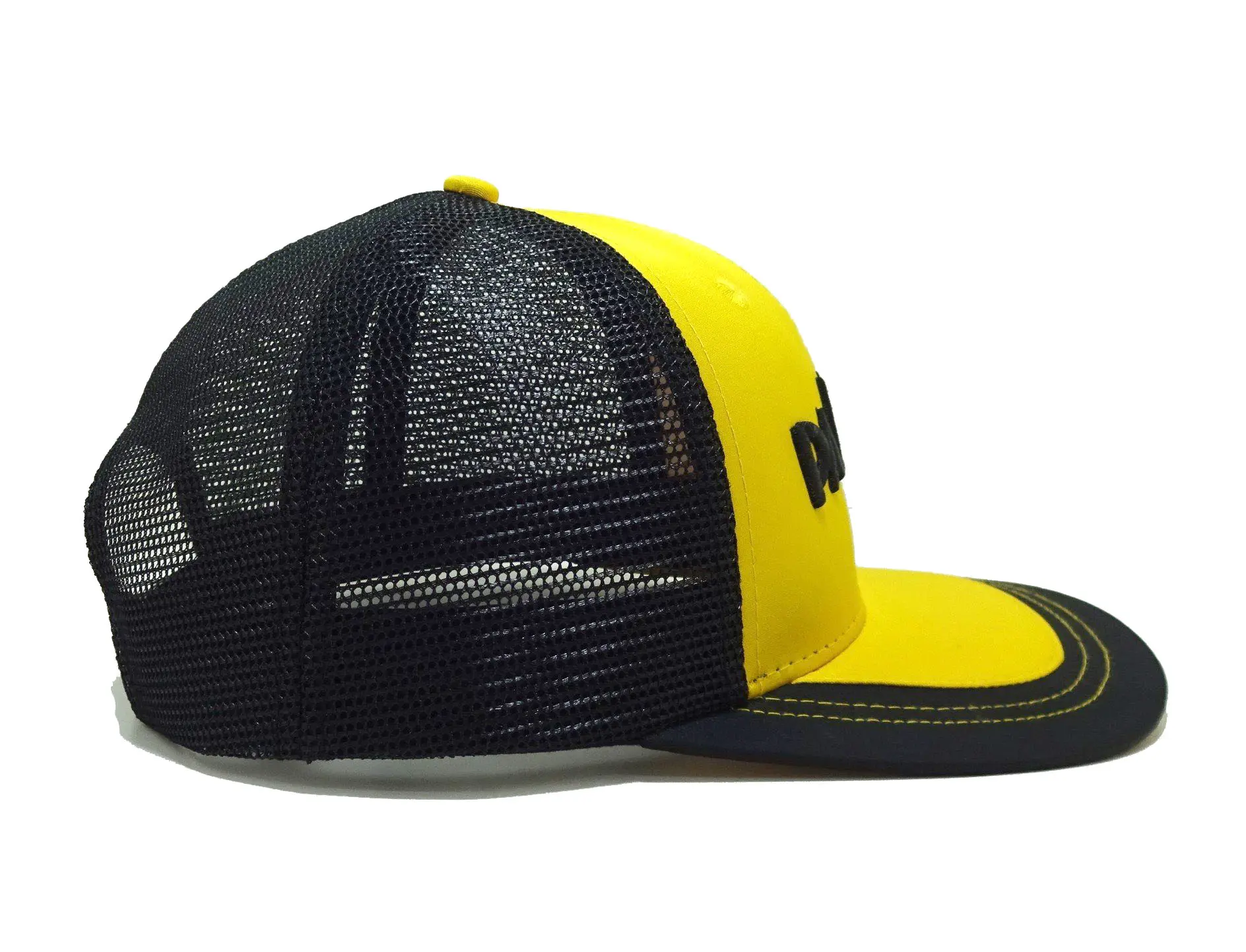 Wholesale Trucker Hat High Quality 3D Embroidery Medium Profile Yellow/Black Color Structured Snapback Cap in Vietnam Factory 4