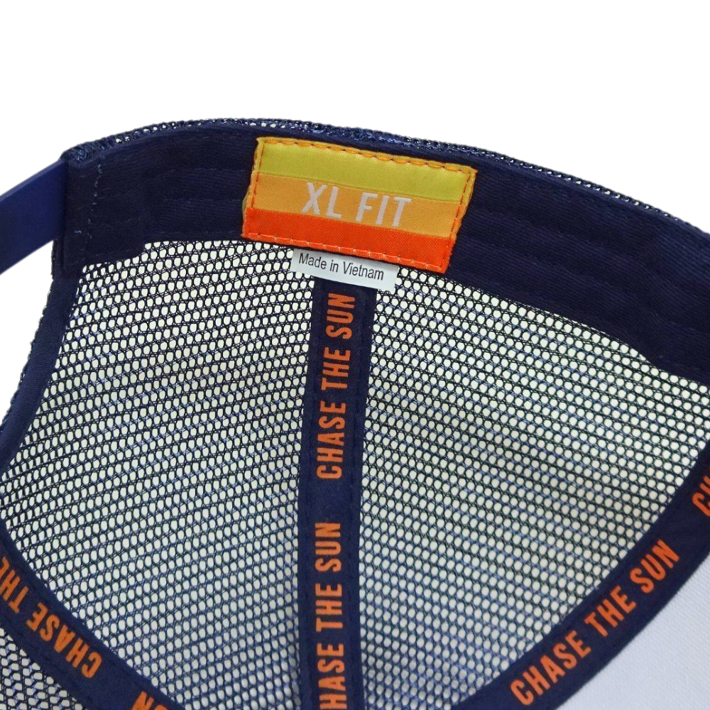 Wholesale XL Trucker Hat Embroidery Woven Patch 6 Panel Custom Button Eyelet Black Mesh Contrast Stitching Printed Seam Tapes 7