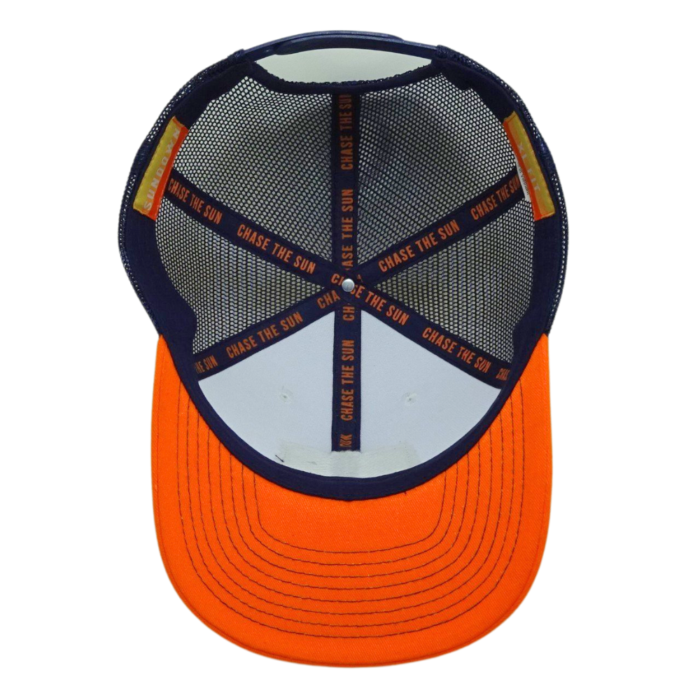 Wholesale XL Trucker Hat Embroidery Woven Patch 6 Panel Custom Button Eyelet Black Mesh Contrast Stitching Printed Seam Tapes 6