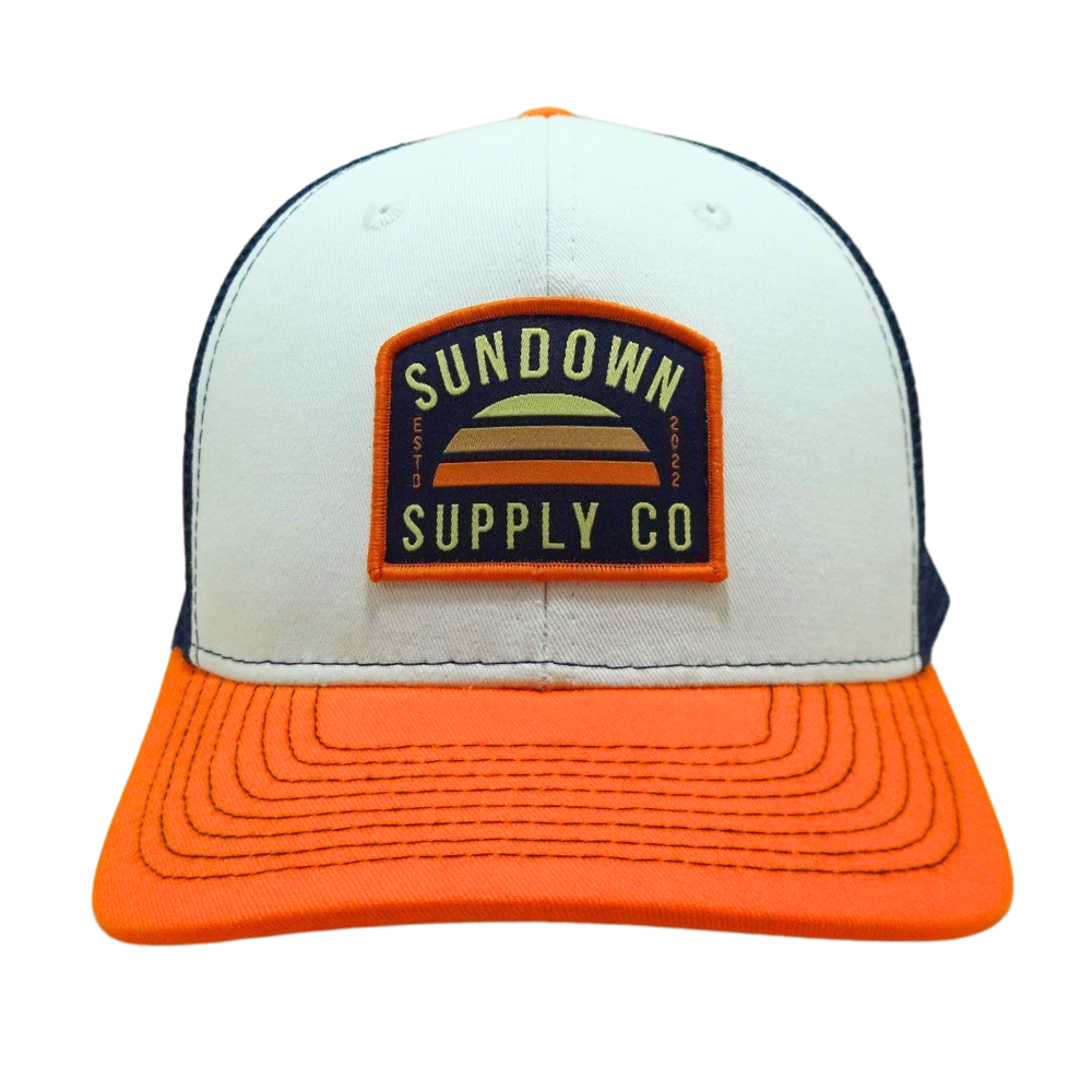 Wholesale XL Trucker Hat Embroidery Woven Patch 6 Panel Custom Button Eyelet Black Mesh Contrast Stitching Printed Seam Tapes 2