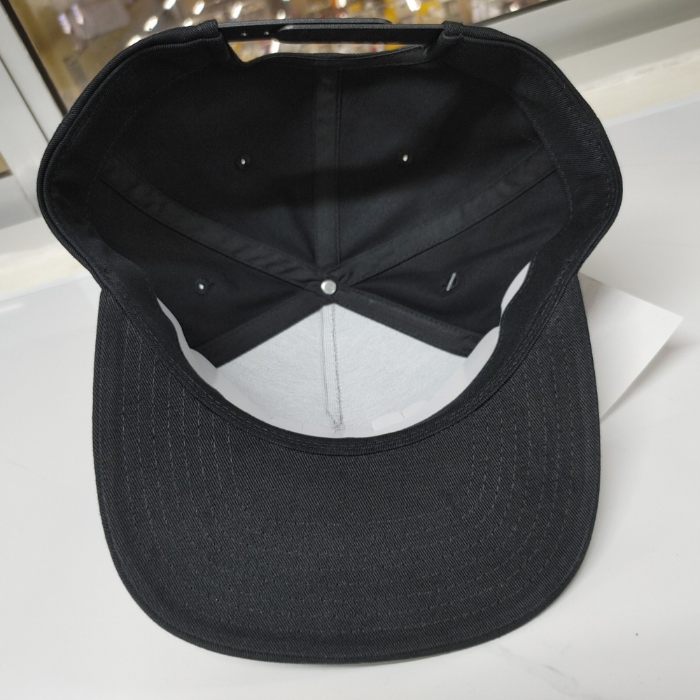 Wholesale Y 5089 Snapback Cap Custom Logo 3D Embroidery 5 Panel Flat Brim Black Items Single Breasted Buckle for Your Brand OEM 6