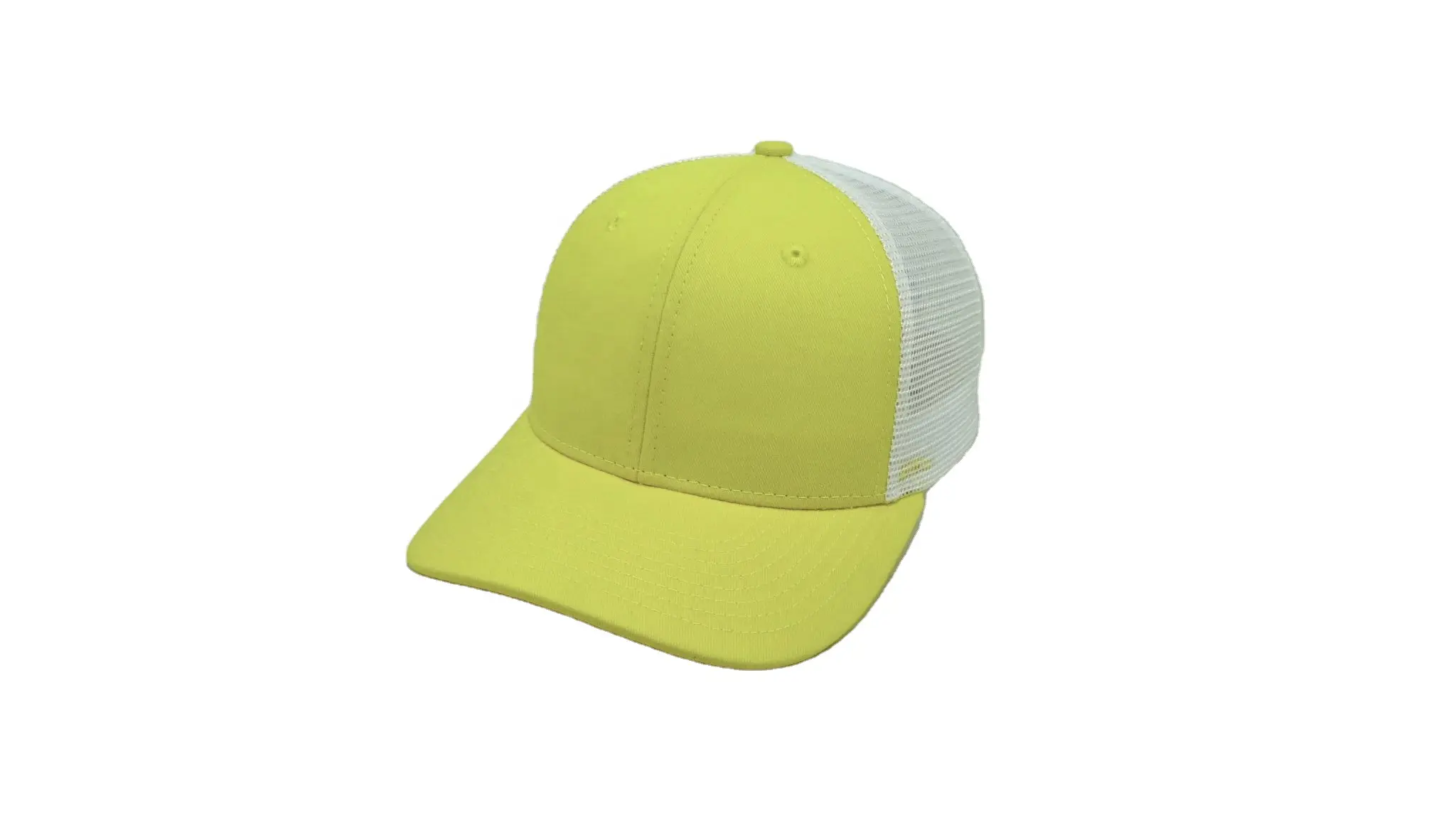 Wholesale Yellow/White Blank Trucker Hats 6 Panels for Promotional Brand Name Cheap Price in Vietnam 4