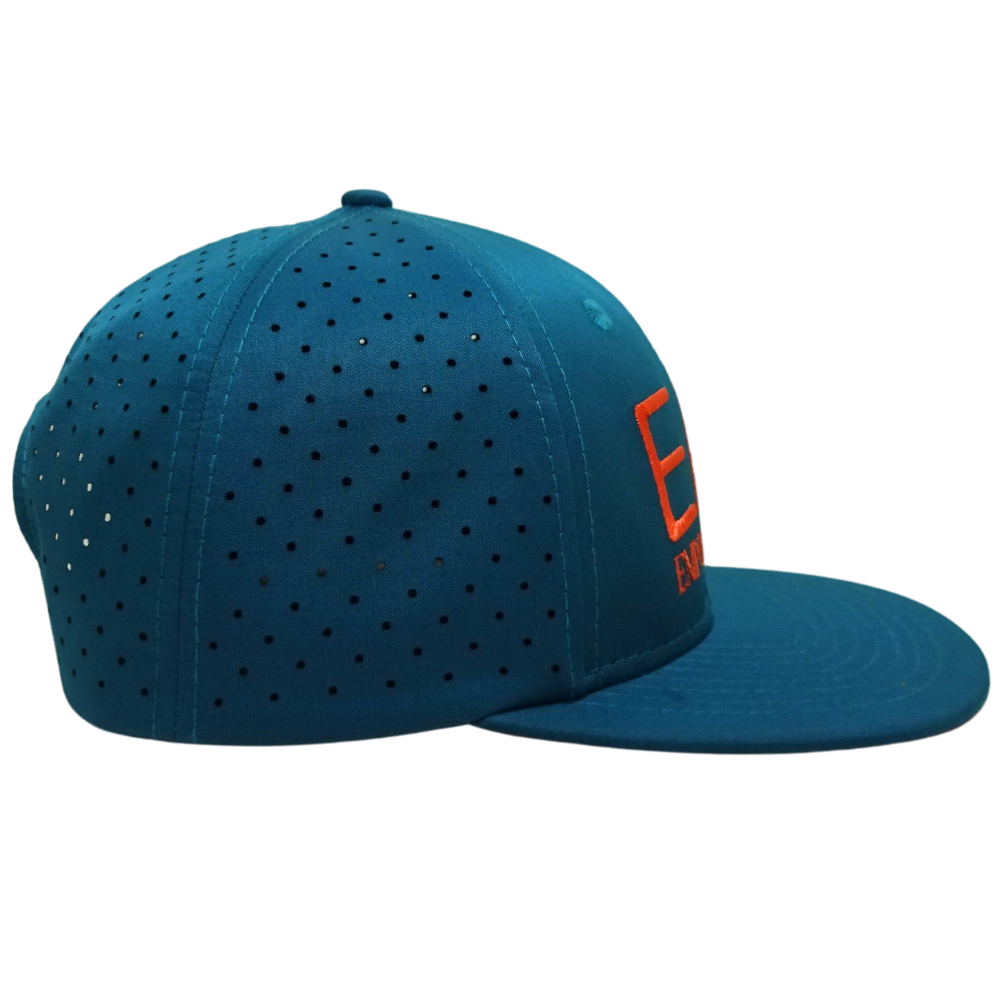 Wholesales OEM Custom Embroidery 6 Panel Waterproof Laser Cut Hole Perforated Structured Mixed Color Single Breasted Buckle 5