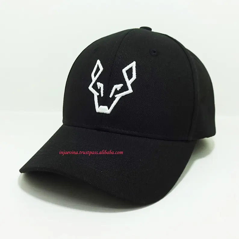 Wolf 2D Logo Embroidered Baseball Cap Vietnam Made Custom Fitted Hat With Personalized Logo Design For Outdoor Streetwear L01 2