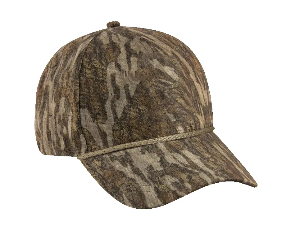 Woodland Camo Custom Logo Wholesale Products Sports Cap Curved Brim High Quality Gorras Hat with Rope 6 Panels Baseball Cap 1