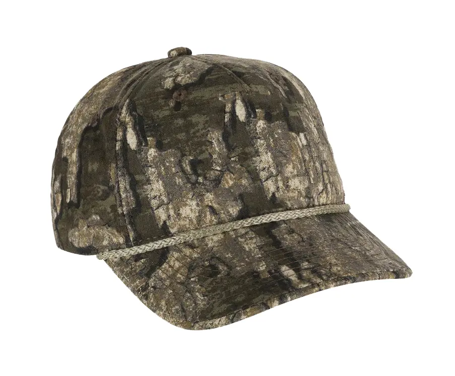 Woodland Camo Custom Logo Wholesale Products Sports Cap Curved Brim High Quality Gorras Hat with Rope 6 Panels Baseball Cap 3