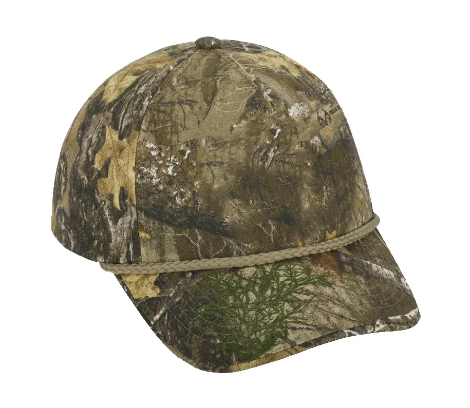 Woodland Camo Custom Logo Wholesale Products Sports Cap Curved Brim High Quality Gorras Hat with Rope 6 Panels Baseball Cap 2