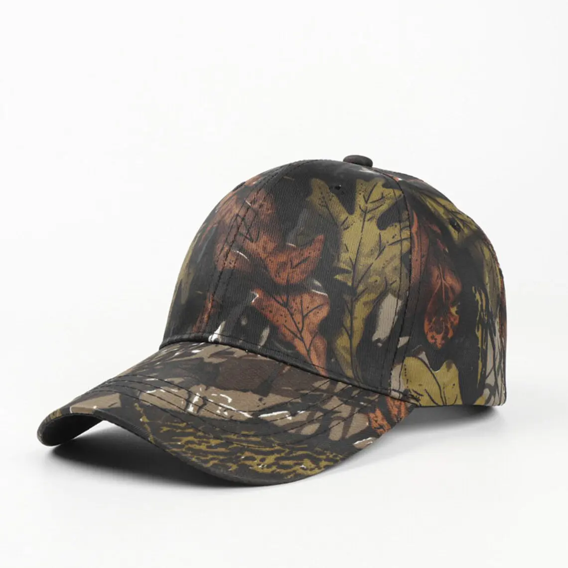Woodland Camouflage Realtree Style Baseball Cap Unisex Adult Adjustable 6 Panels Curved Brim High Quality Wholesale Baseball Cap 4