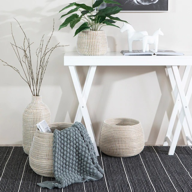 Woven natural seagrass vase Made in Vietnam Ecofriendly material for Home Decor and tableware decoration Wholesale 5