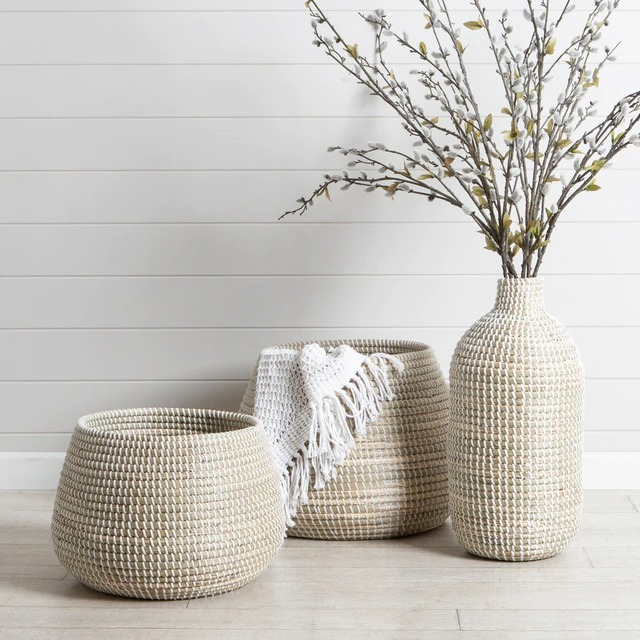 Woven natural seagrass vase Made in Vietnam Ecofriendly material for Home Decor and tableware decoration Wholesale 3